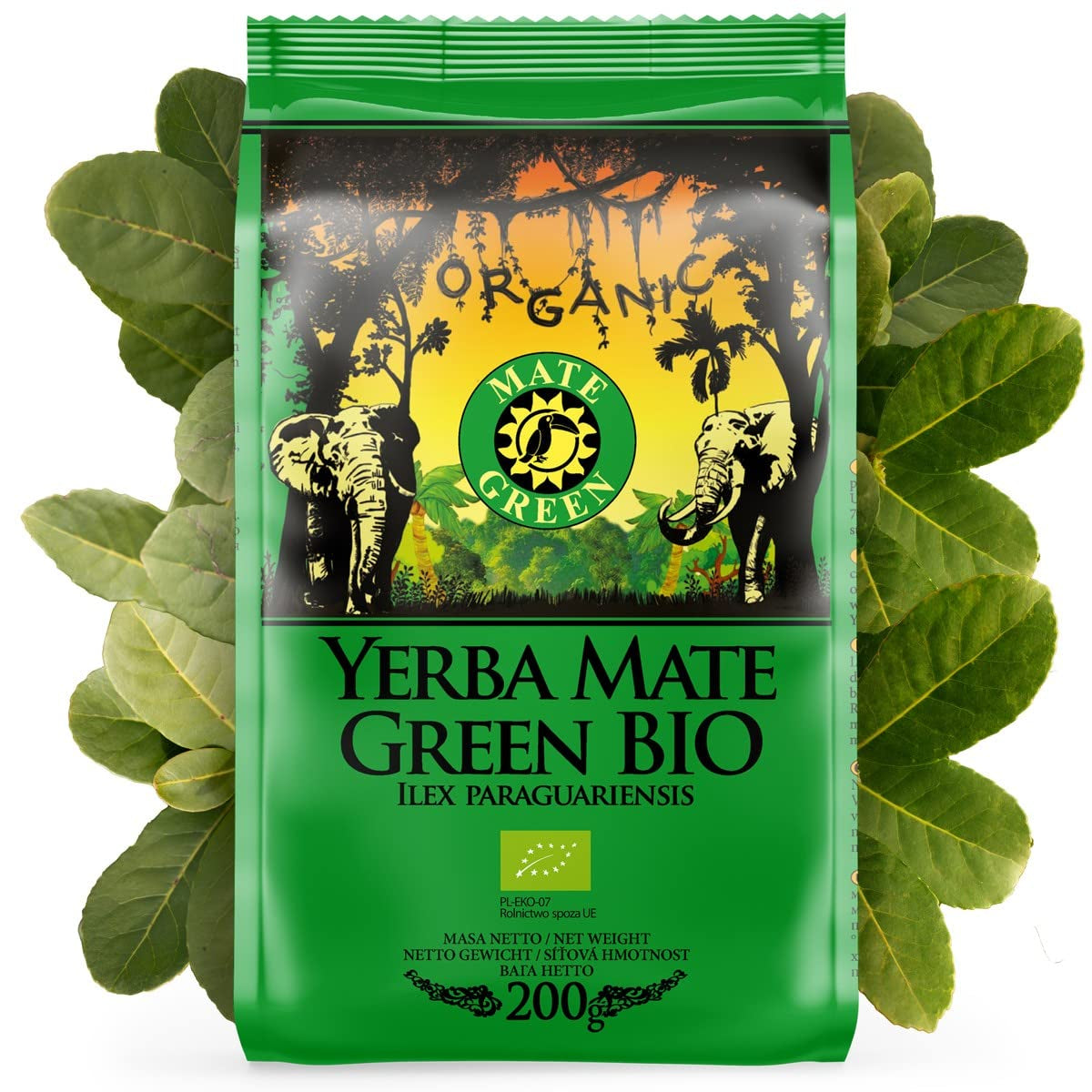 Ceai Mate Bio ● Yerba Mate Bio 1 kg ● Frunze organice vrac | 95% frunze mari 5% tulpini | Recoltat tradițional, uscat fără fum ● Ceai Mate brazilian ● 25 g El Pajaro