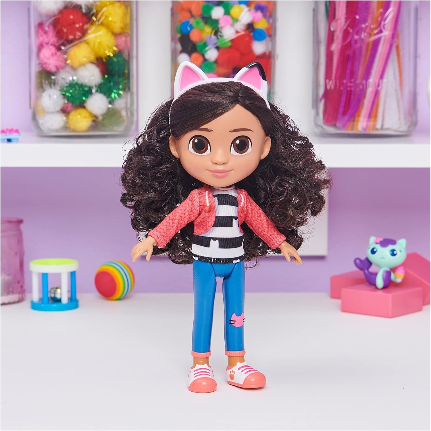 CASA DE PĂPUSI DREAMWORKS A LUI GABBY - Păpușa Gabby Girl de 20 cm, potrivită pentru copii cu vârsta de 3 ani și peste