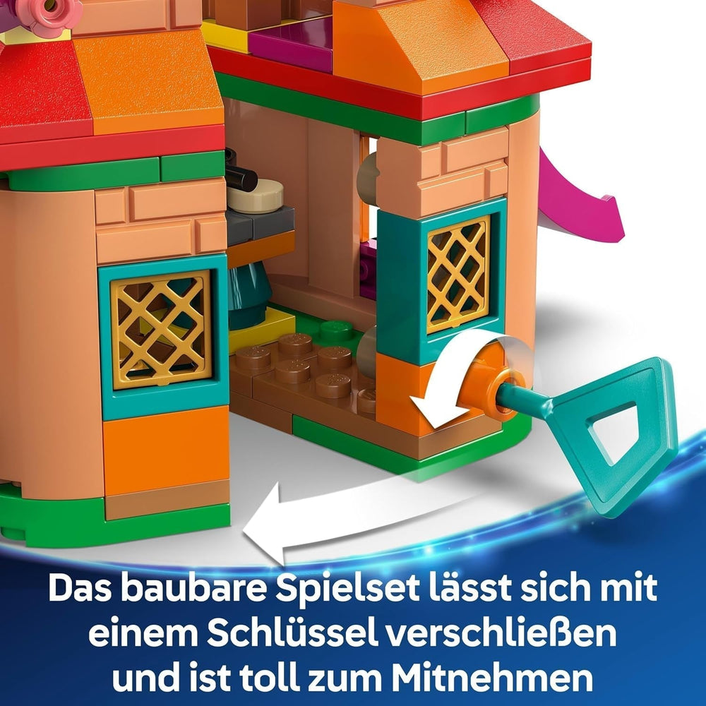 LEGO Ç€ Disney Encanto Mini House, jucărie de construcție pentru fete de la 5 ani, jucărie de fantezie și set de construcție cu Mirabel și Antonio Mini Dolls, o figură Capybara și cheie 43261 Seturi de constructie Besuche den LEGO-Store
