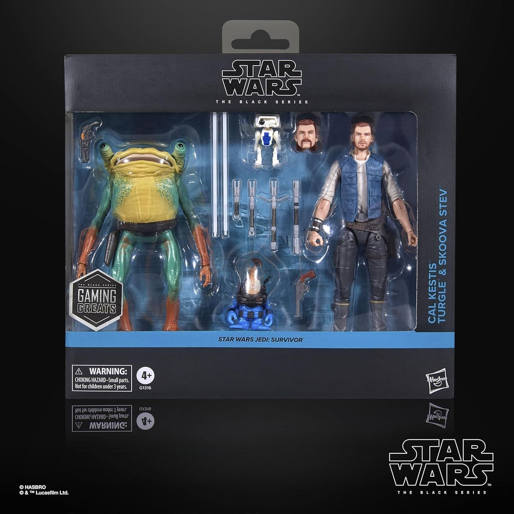 Star Wars seria neagră Cal Kestis, Turgle & Skoova Stev, Star Wars Jedi: Survivor Figuri de acțiune de colecționat (Scară 15 Cm) Action figures Naty Shop