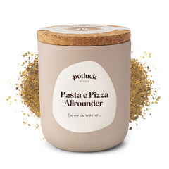 Potluck | Pasta e Pizza Kräuter | Gewürzzubereitung im Keramiktopf | 40g | Vegan, glutenfrei und mit natürlichen Inhaltsstoffen