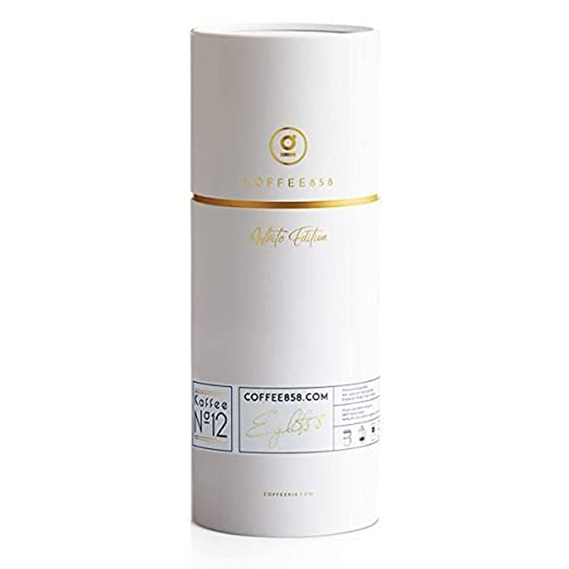 Boabe de cafea din Etiopia (nr. 12) - Cea mai fină Arabica de origine unică de la Coffee858 (320g) - Cafea complexă cu arome delicate de fructe de pădure - Cadou elegant