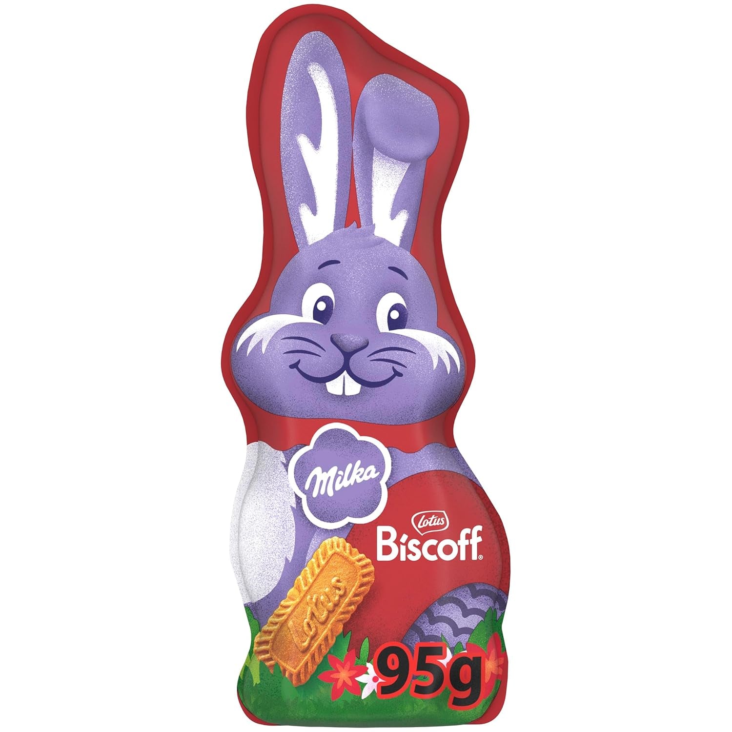 Milka Smiling Bunny Biscoff – delicat iepuraș de Paște cu ciocolată și bucăți de biscuiți Lotus Biscoff – 95g