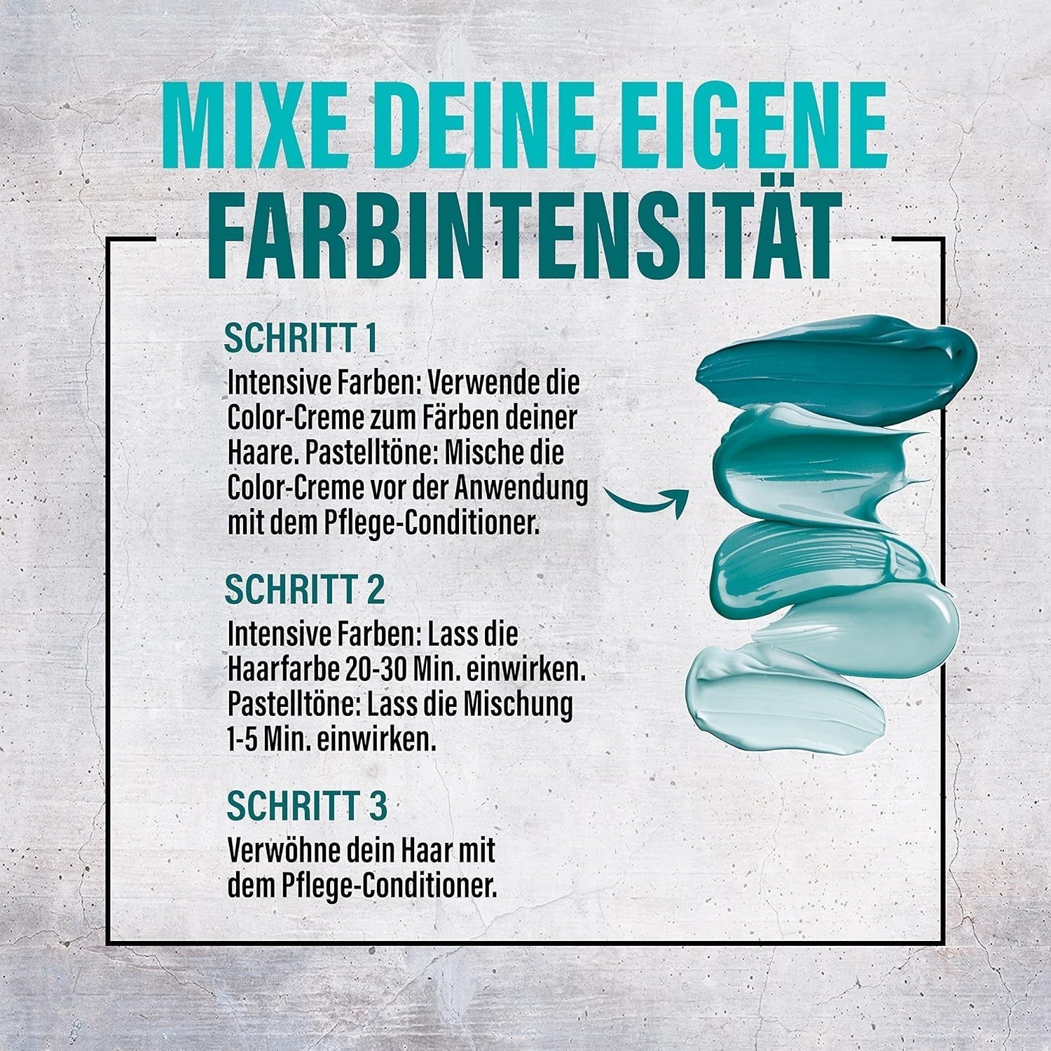 got2b Colour/Artist 097 Mermaid Green Level 2 (3x 80 ml), vopseaua de păr temporară face părul să strălucească în culori intense sau nuanțe pastelate, vopseaua de păr durează 12-15 spălări, formulă vegană Vopsea pentru par Naty Shop