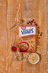 Dr. Oetker Vitalis Muesli prăjit cu merișoare și semințe de dovleac: Muesli prăjit cu merișoare uscate, pachet de 8 (8 x 501g)