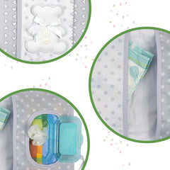 Geanta scutece si servetele, organizator scutece si servetele, 100% Made in Italy, culoare gri Servetele Umede Bebelusi Naty Shop