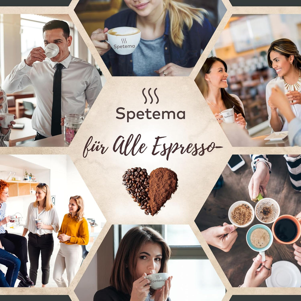 Spetema Kaffeebohnen Ragazzi Espresso Bar - 50% Arabica & 50% Robusta, Intensität 8/10, Mittlere Röstung, Zartes Aroma & Dichtes Geschmackserlebnis, 1 kg.