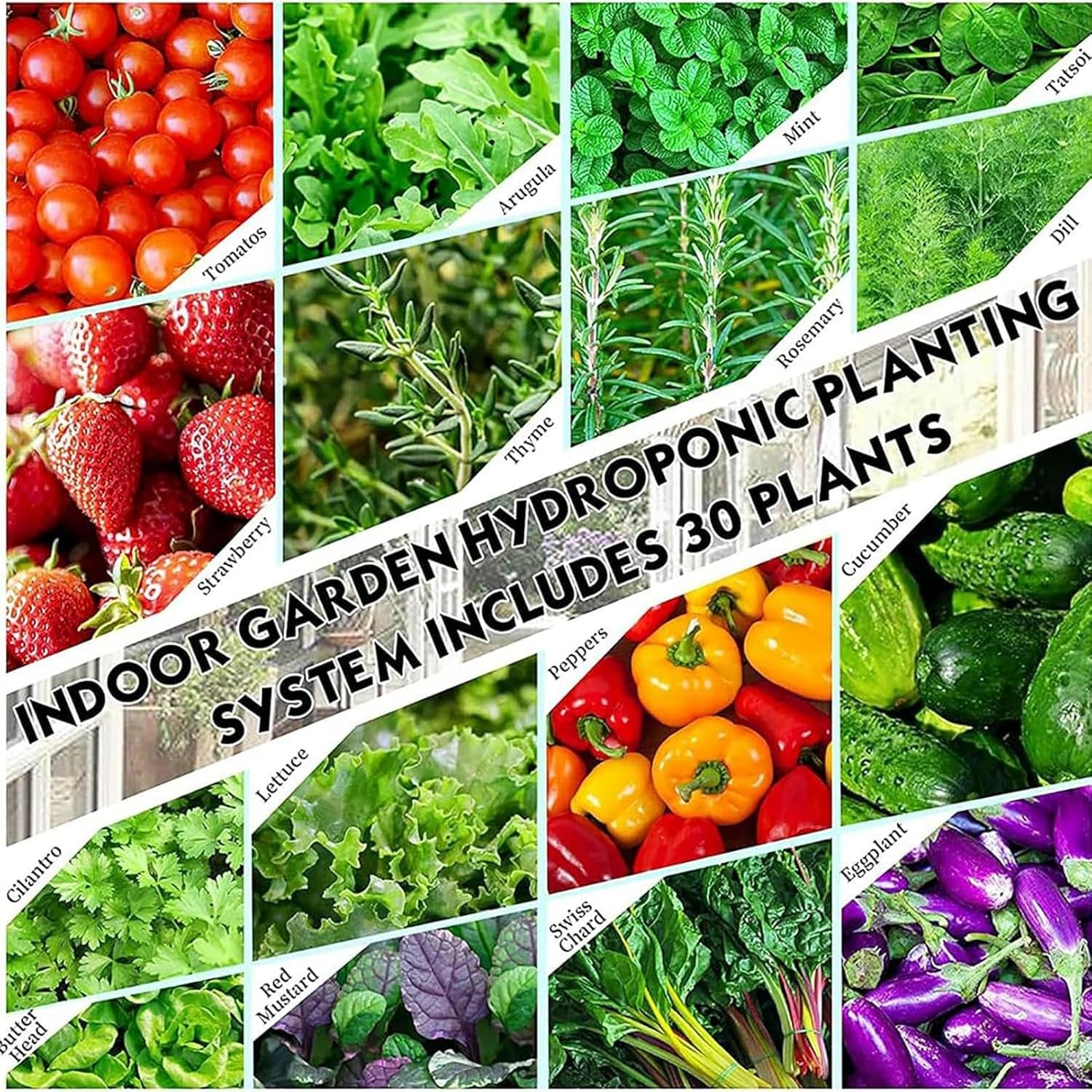 Turn hidroponic cu 30 de capsule, sistem de creștere hidroponică, kit de creștere aeroponică pentru ierburi, fructe și legume cu pompă de umidificare, adaptor, ghivece din plasă, temporizator pentru ierburi, fructe și legume