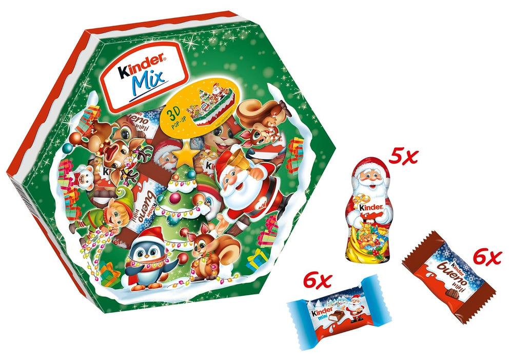 Platou de Crăciun Kinder Mix – specialități delicioase de ciocolată din gama Kinder – 143g