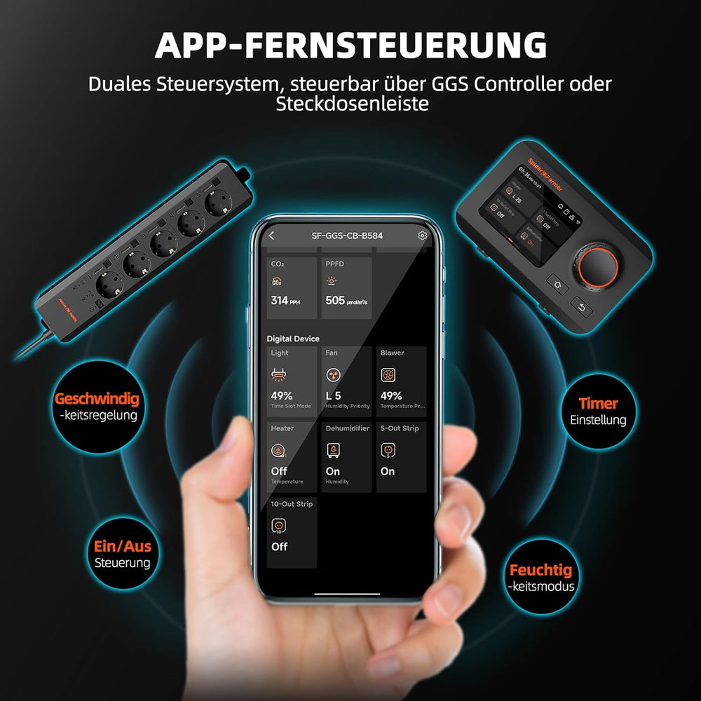 Dezumidificator SPIDER FARMER, Dezumidificator pentru plante de 12L cu control al umidității, Control prin aplicație, Funcție de temporizator 24H pentru corturi de creștere, Dezumidificator electric pentru grădini interioare, apartamente și subsoluri