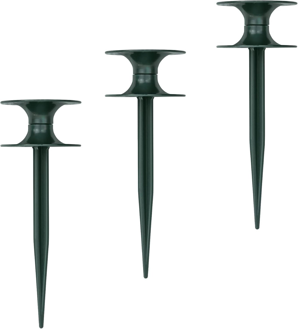 Set de 3 ghidaje pentru furtun, verde, 24 x 9 cm | Ghidaj pentru furtun și cablu de grădină cu ancoră de sol | Roletă pentru furtun pentru protejarea straturilor de flori și a pereților casei | Roletă pentru furtun de grădină și cablu