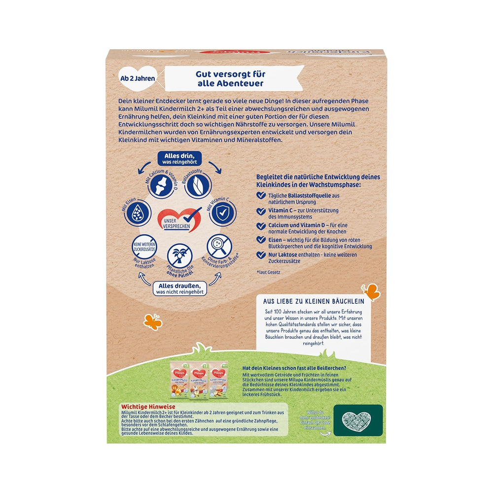 Milupa Milumil Lapte de creștere 2+ – De la 1 an – Pentru copiii mici în faza de creștere - 5 x 550 g