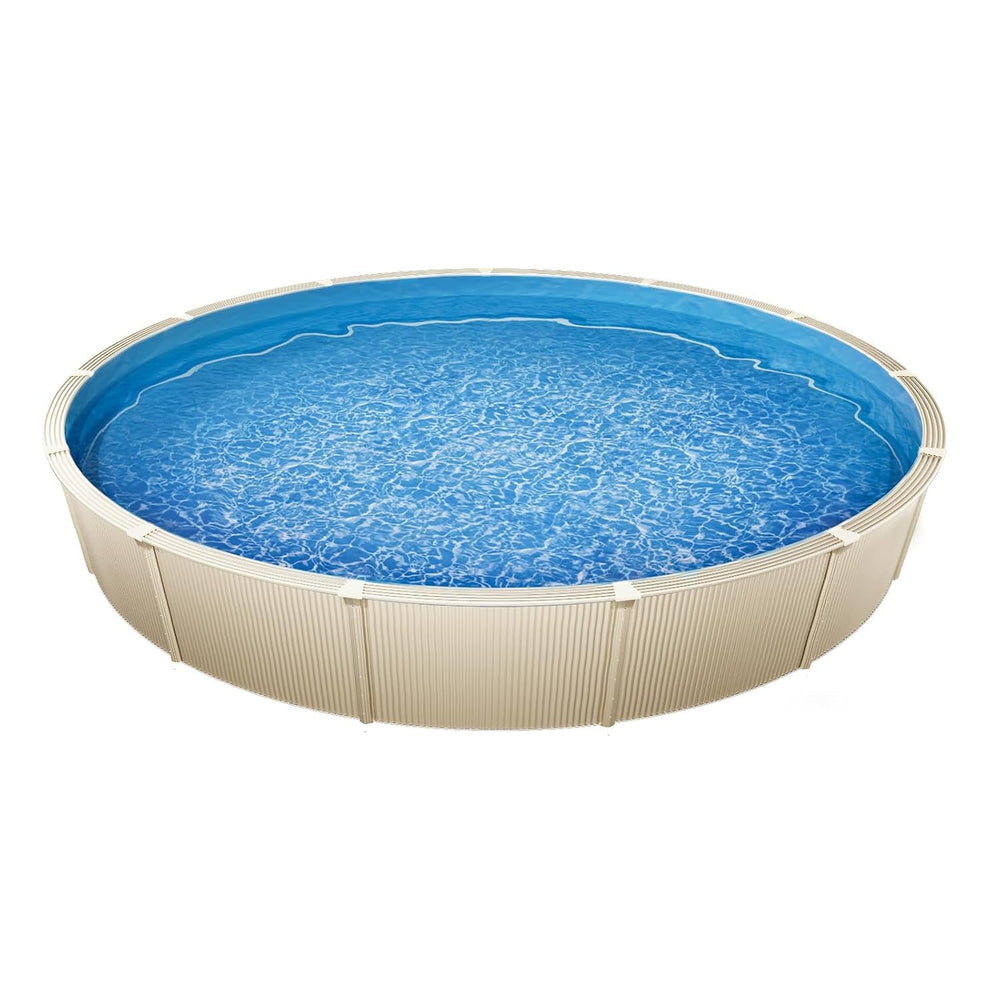 VEVOR Runde Poolfolie, φ350x120 cm, Innenfolie, Ersatzfolie, Innenhülle, Schwimmbadfolie Unibead-Stil Standard-Vinylfolie, verschleißfest, für Aufstellpools mit 120 cm Wandhöhe, einfarbig