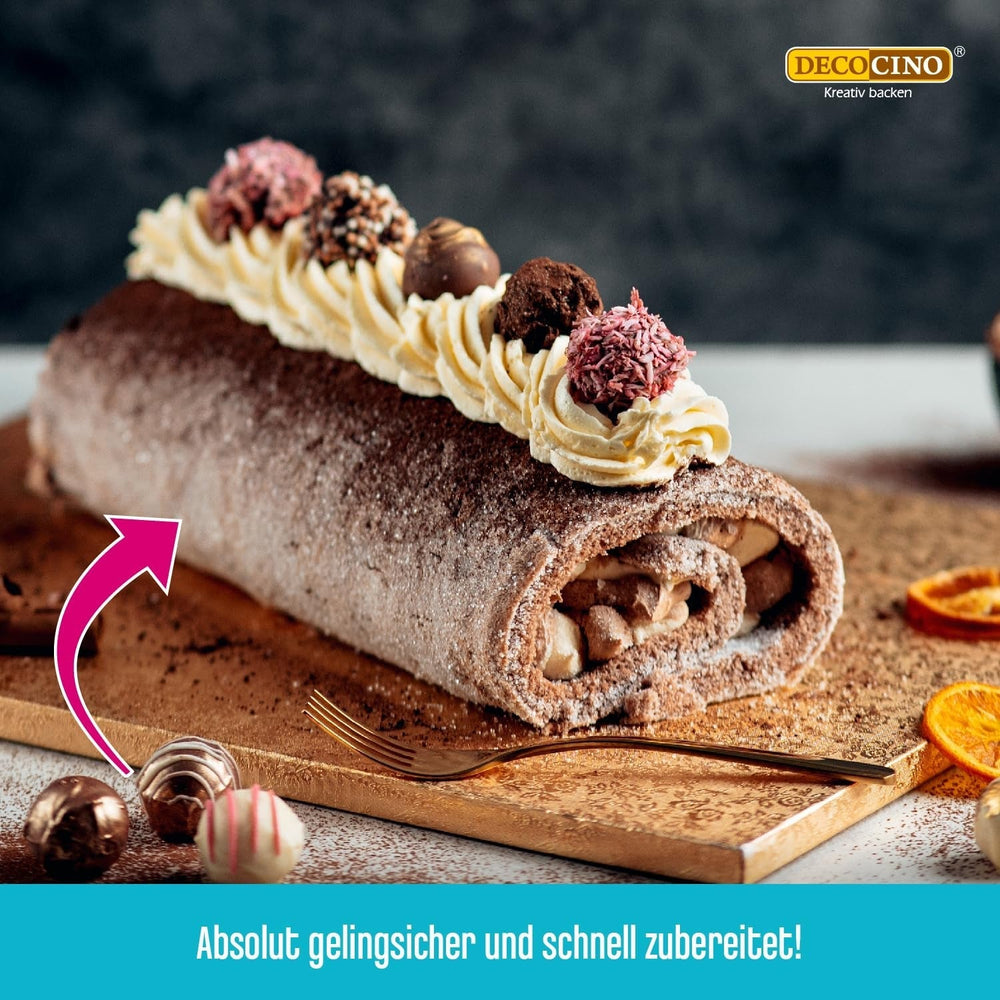 DECOCINO Biskuit Backmischung (250 G) – Einfache Zubereitung – Gelingsicher – Zum Backen Von Luftigen Biskuitböden, Creme-Torten, Biskuitrollen Uvm. Naty Shop