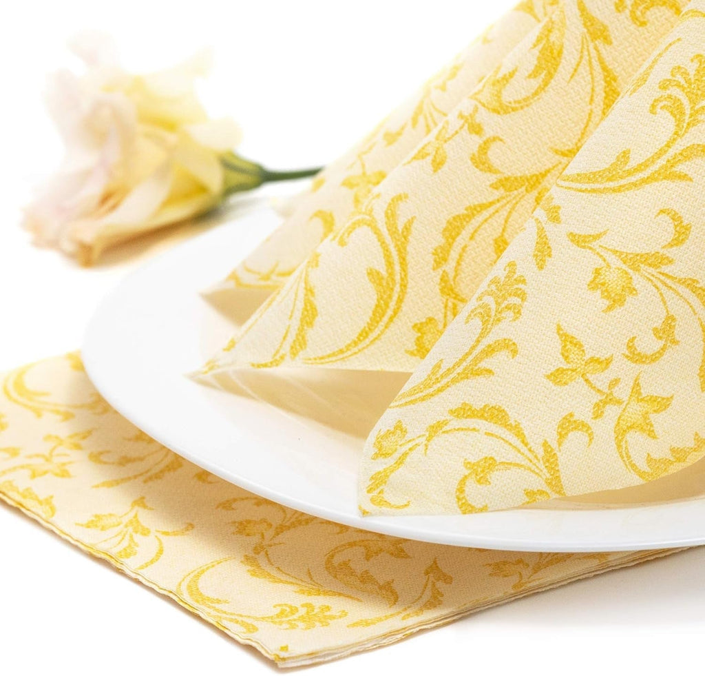 Papstar, 50 de șervețele "ROYAL Collection" 1/4 fold 40 Cm X 40 Cm Bordeaux "Damascato", #84999