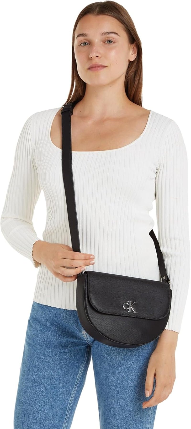 Calvin Klein Jeans sac de umăr Minimal Monogram Saddle Bag Klein Genti Femei Naty Shop