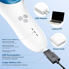 CARER SPARK mașină de tuns păr pentru copii, mașină de tuns păr fără zgomot cu adsorbție în vid pentru copii IPX7 reîncărcabilă cu 2 piepteni de ghidare mașină de tuns profesională sigură Copii - Baie si Skincare Naty Shop