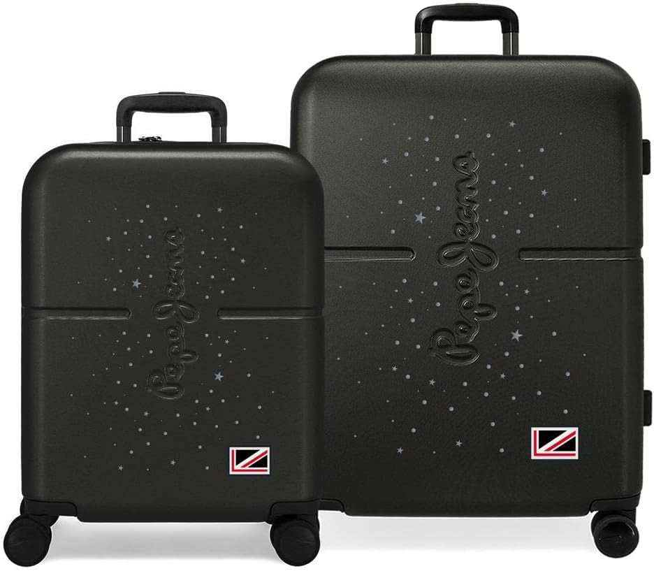 Cărucior de cabină Pepe Jeans Jane, 40 x 55 x 20 cm, negru, 40x55x20 cms, valiză de cabină Bagaje și echipament de călătorie Naty Shop Negru Reglarea carcasei