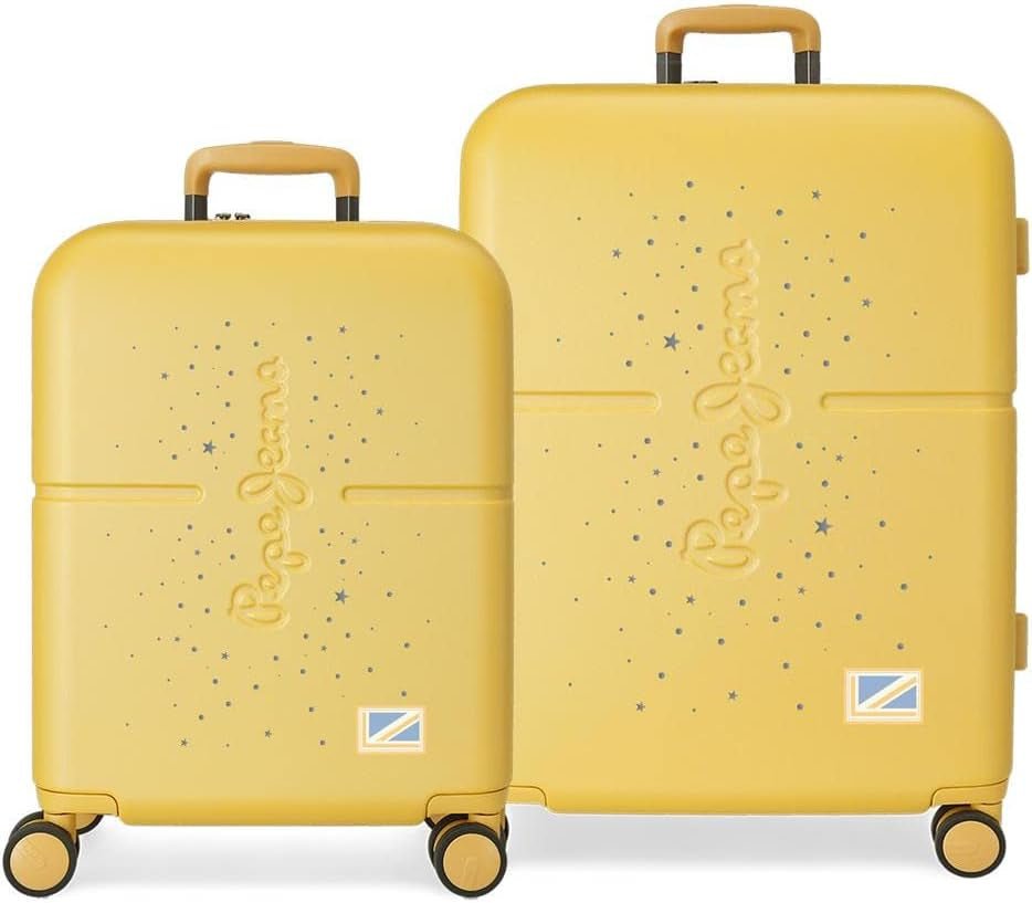 Cărucior de cabină Pepe Jeans Jane, 40 x 55 x 20 cm, negru, 40x55x20 cms, valiză de cabină Bagaje și echipament de călătorie Naty Shop Ocru Reglarea carcasei