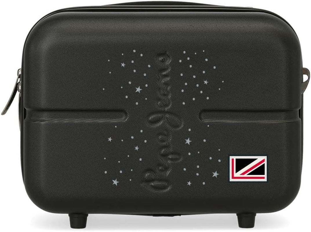 Cărucior de cabină Pepe Jeans Jane, 40 x 55 x 20 cm, negru, 40x55x20 cms, valiză de cabină Bagaje și echipament de călătorie Naty Shop Negru Geantă de toaletă de la Abs