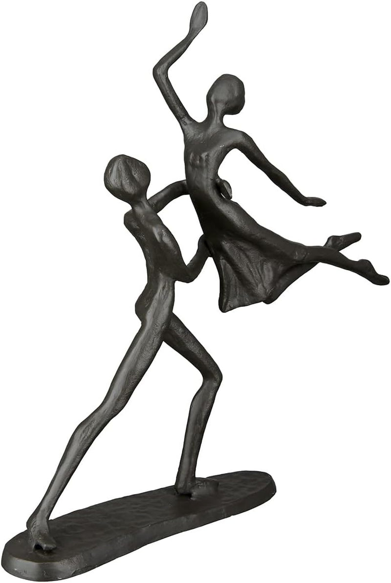 Casablanca Deco Sculptură Figura Statuie cuplu dansator - Fier Culoare: maro Înălțime 17,5 cm Lățime 20 cm Motiv cuplu - decor, artă, cadou, living Statuete si sculpturi Naty Shop