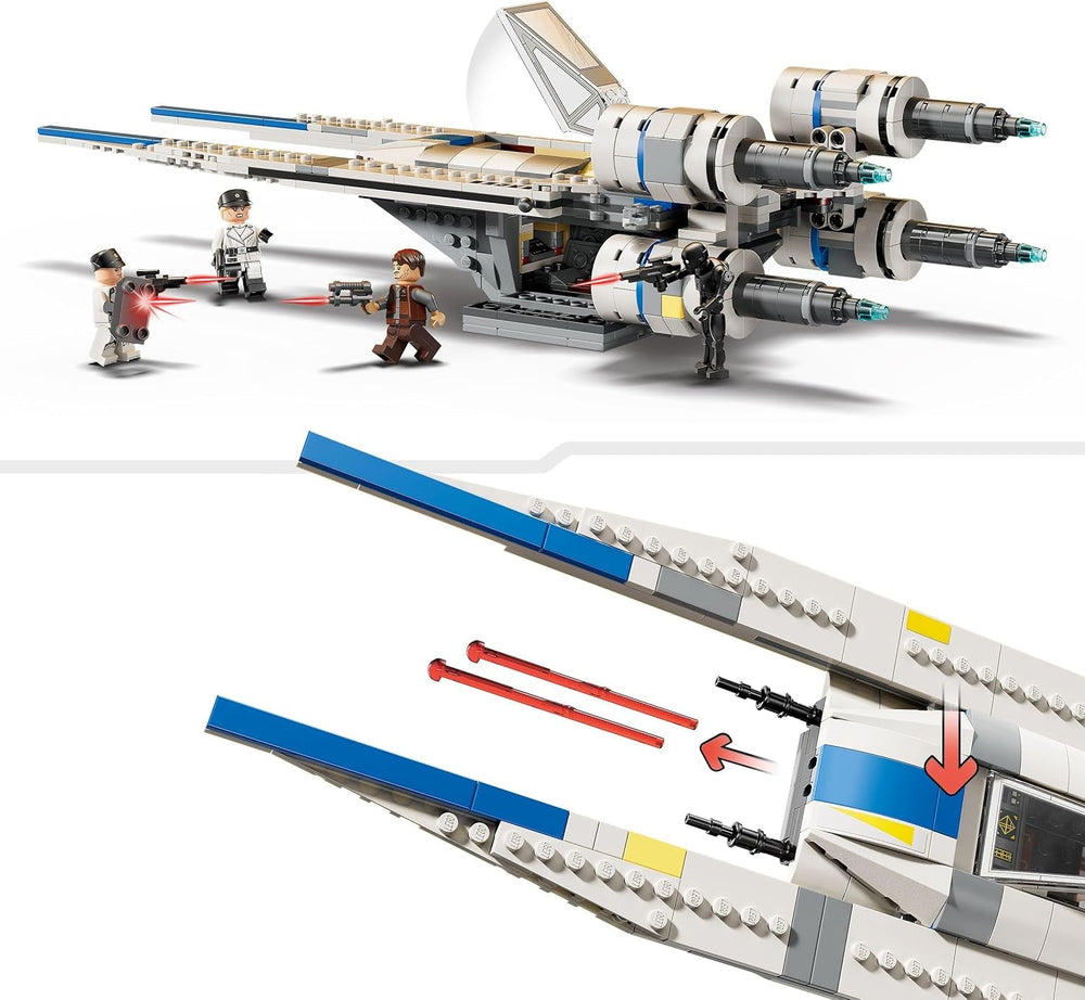 LEGO Star Wars 75399 Rebel U-Wing Starfighter - Jucărie cu funcție de aripă oscilantă și 3 minifigurine, inclusiv Cassian Andor și figura droidului K-2SO - Cadou pentru băieți cu vârsta peste 8 ani și fani Andor sezonul 2 Seturi de constructie Besuche den LEGO-Store