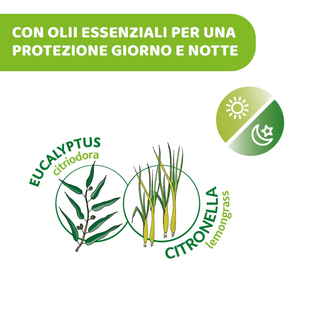 Șervețele umede protectoare Chicco NaturalZ, pachet de 20. Protecție naturală de vară cu lemongrass și eucalipt, protecție zi și noapte.