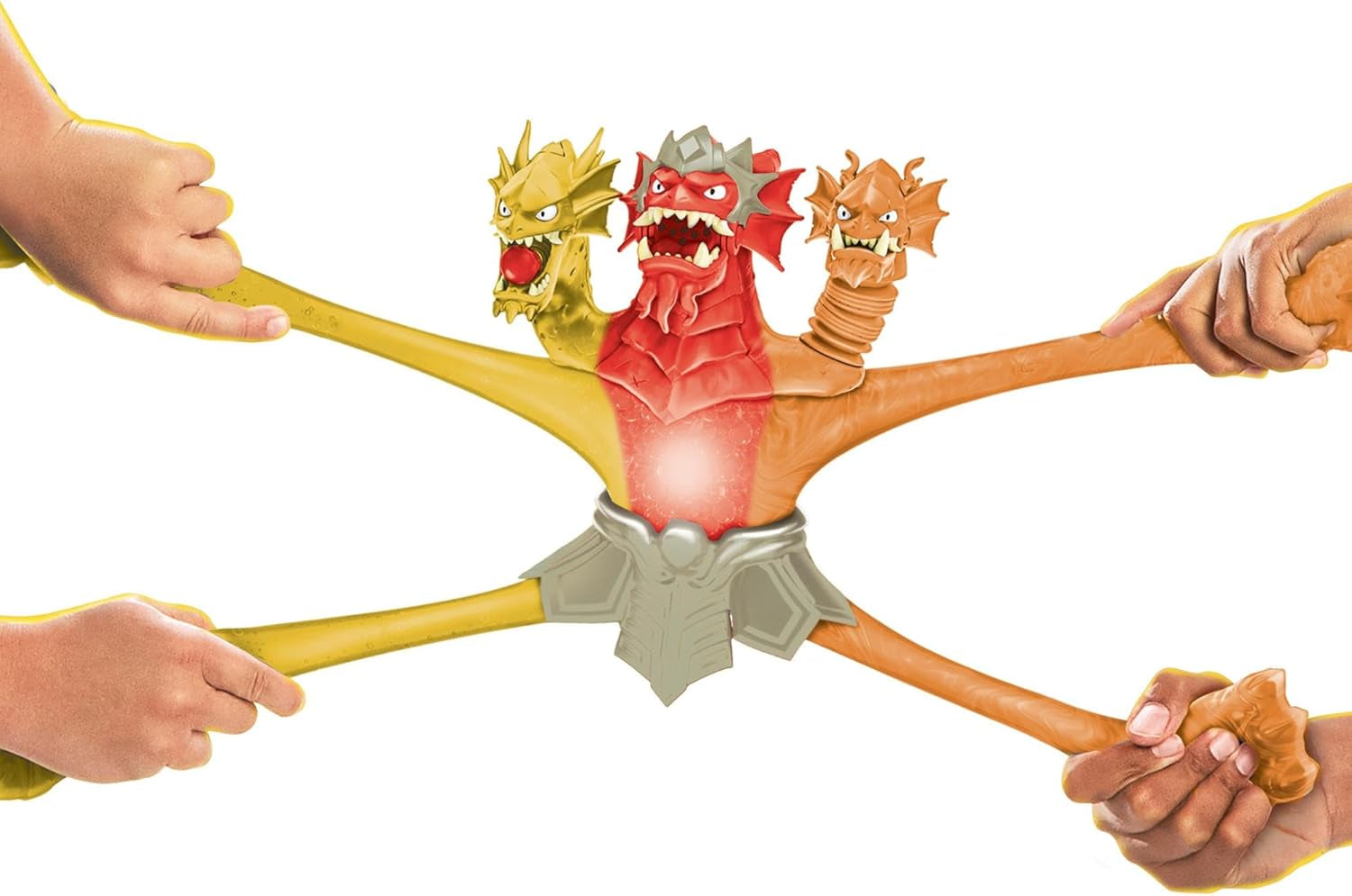 Heroes of Goo Jit Zu BANDAI CO42948 Figura de acțiune, cel mai puternic erou, regele Hydra are cu forțele sale de lavă furie în 25 cm, multicolor Action figures Naty Shop