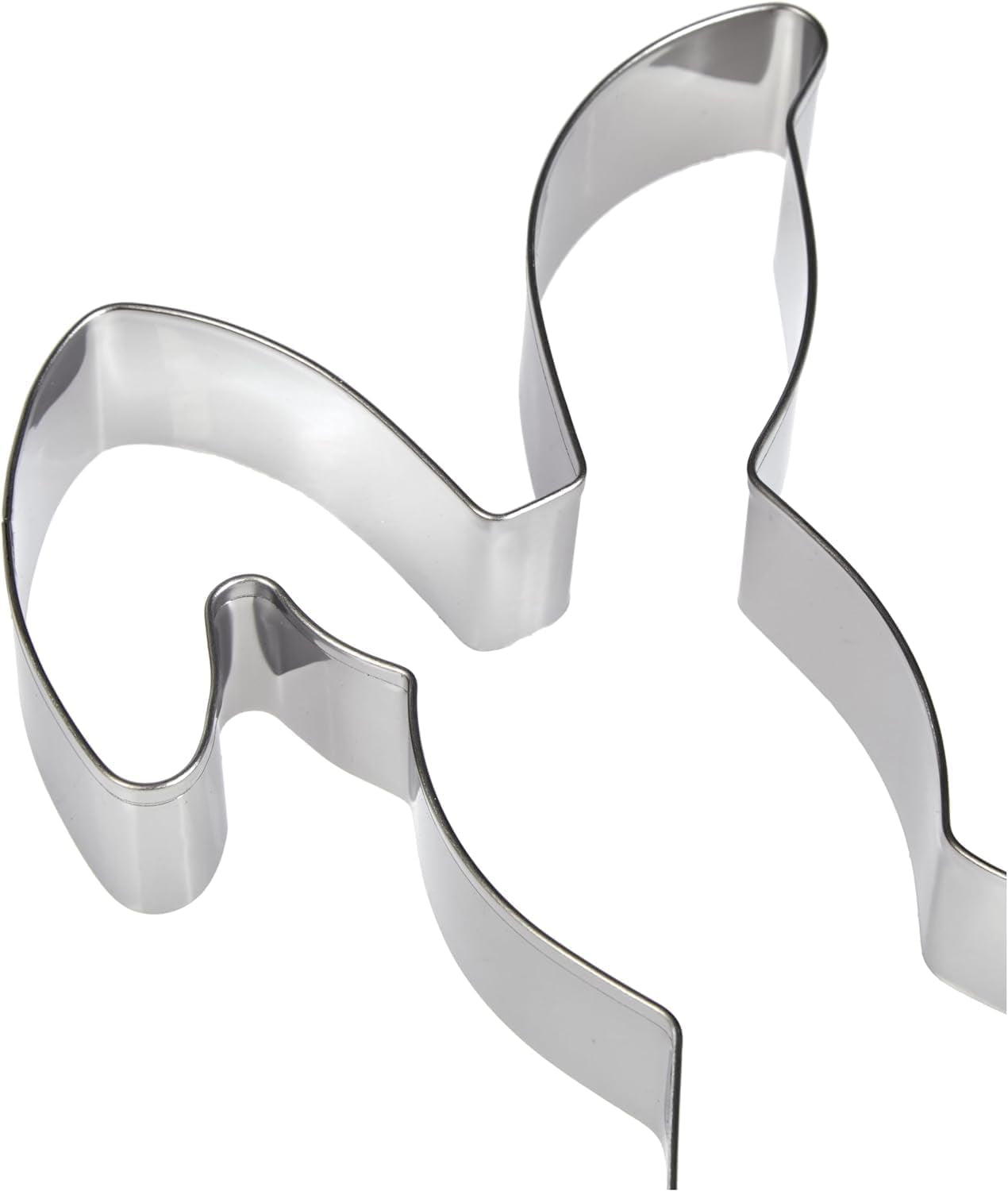 Formă de copt/ramă pentru biscuiți Zenker în formă de iepure cu urechi îndoite – oțel inoxidabil premium 18/10, potrivită pentru mașina de spălat vase, perfectă pentru coptul de Paște, 196x111x26mm