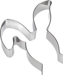 Formă de copt/ramă pentru biscuiți Zenker în formă de iepure cu urechi îndoite – oțel inoxidabil premium 18/10, potrivită pentru mașina de spălat vase, perfectă pentru coptul de Paște, 196x111x26mm