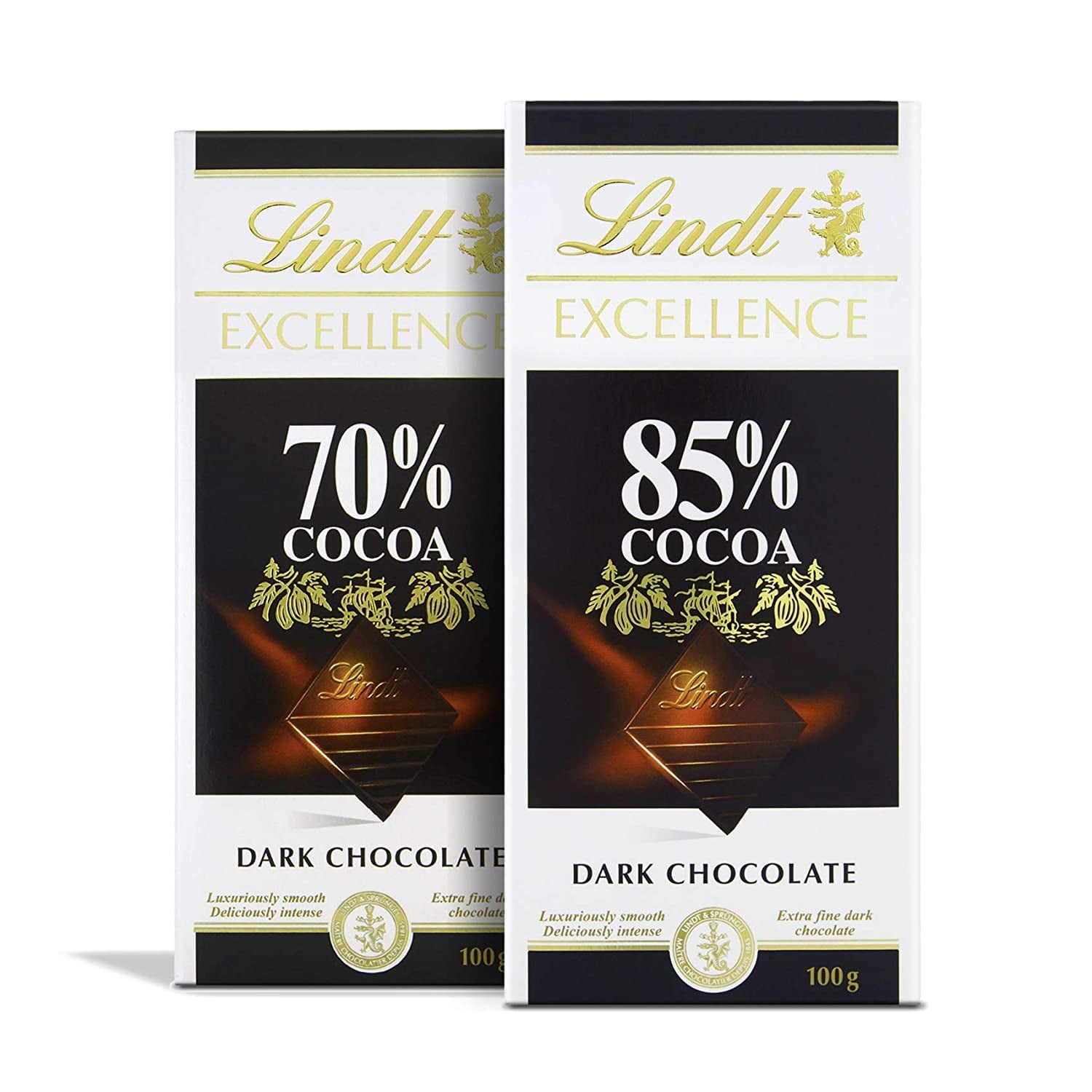 Lindt Ciocolată | Baton EXCELLENCE 85% Cacao | 100g | Ciocolată Extra Neagră | Baton de Ciocolată Vegană