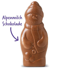 Milka Om de zăpadă Alpine Milk – Pachet mare cu figurine de oameni de zăpadă din ciocolată în 3 modele – 24 x 50g