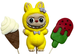 Set decoratiuni comestibile, Labubu Decoratiuni din Pasta de Zahar Nati Shop