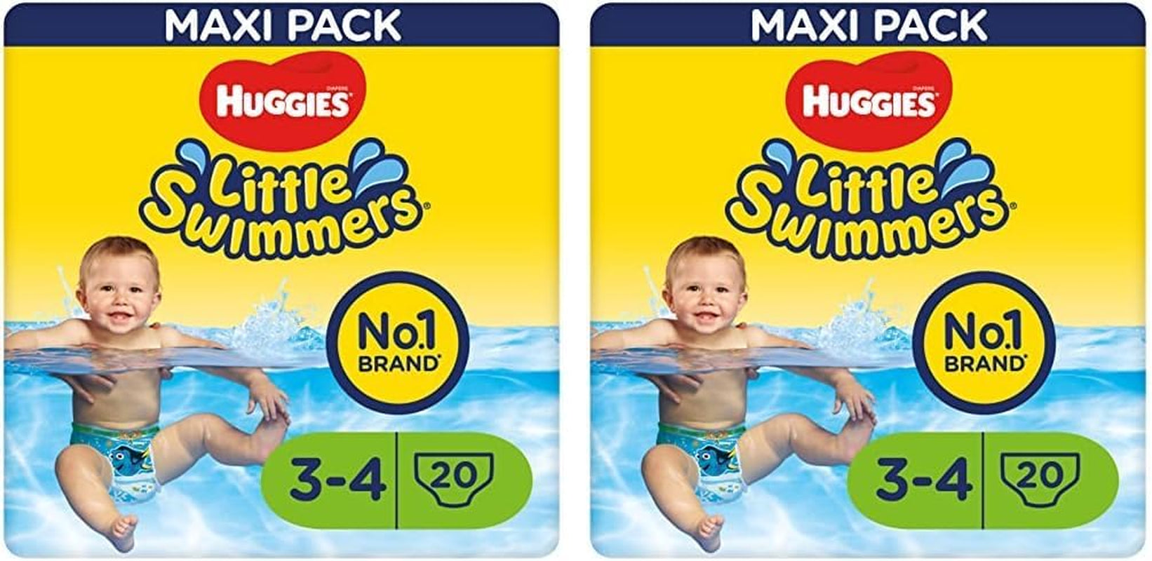 Scutece de înot Huggies Little Swimmers, mărimea 3-4 (7-15 kg), 1 pachet a câte 20 de bucăți
