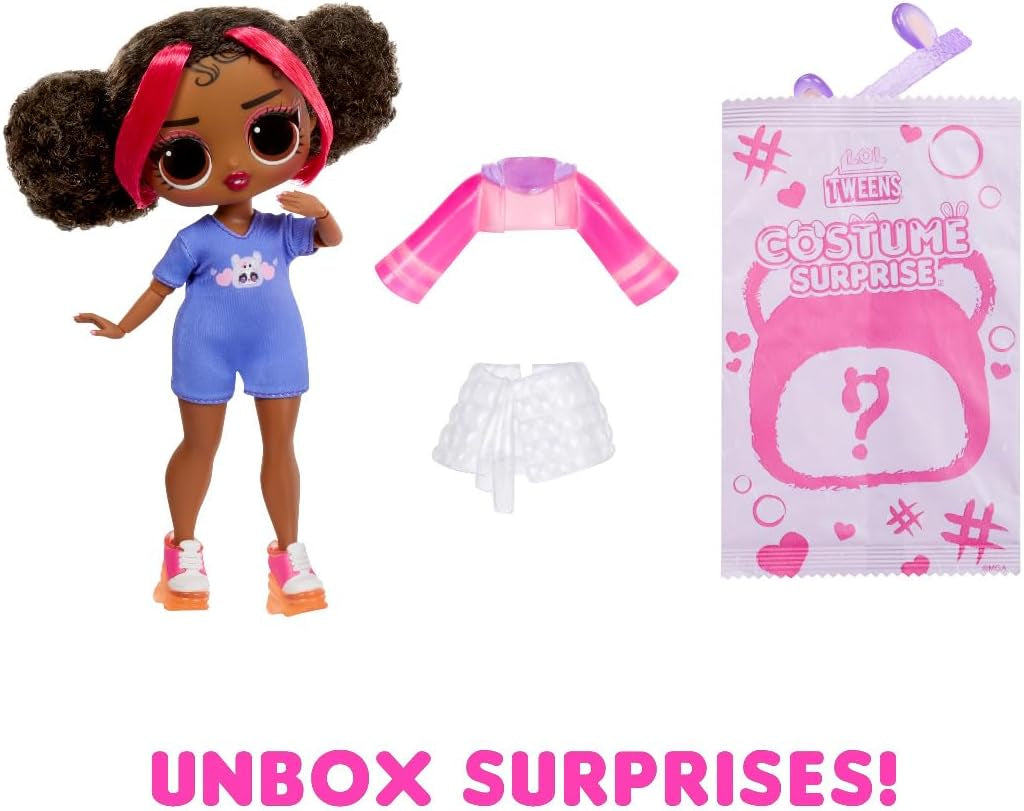 LOL Surprise! Costum pentru preadolescenti, cercuri surpriză, păpușă la modă drăguță cu costum gonflabil de panda mov și numeroase surprize, inclusiv modă și accesorii grozave - Ideal pentru copii cu vârsta de 4 ani și peste