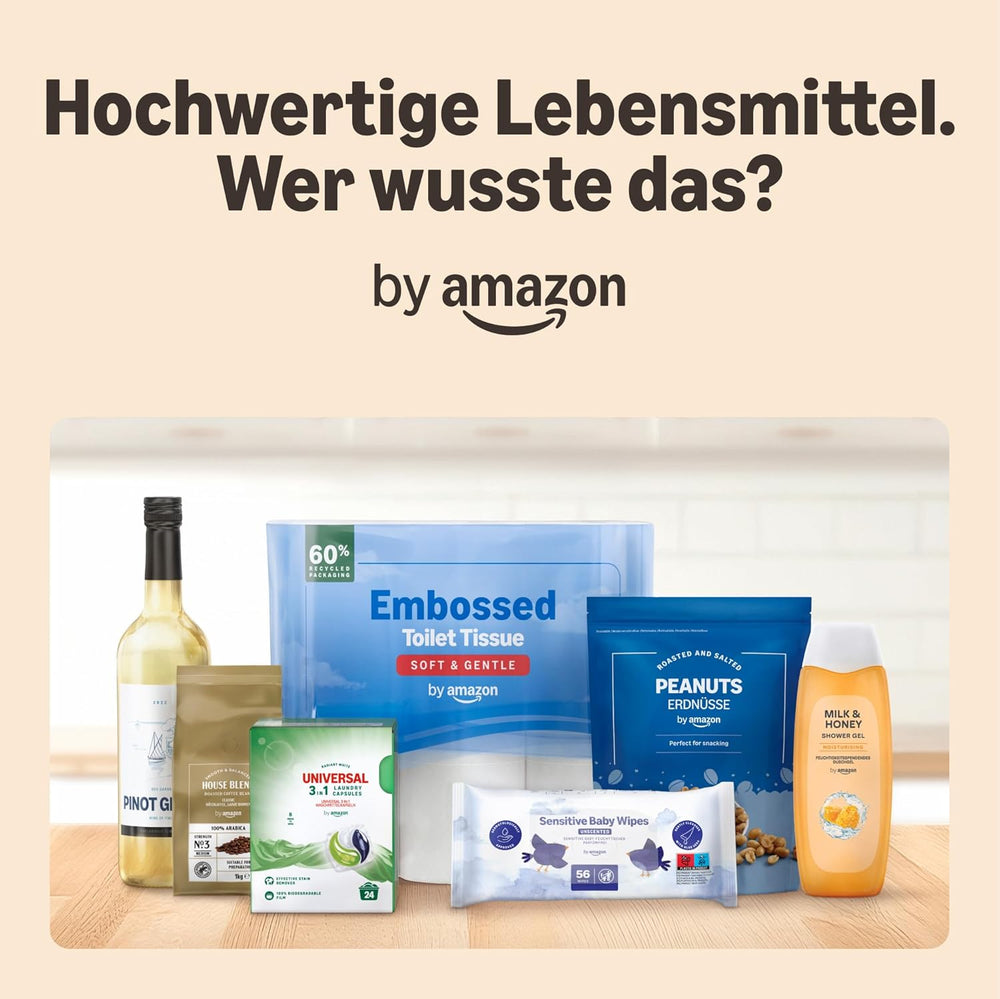 by Amazon Kaffeebohnen, Mittlere Röstung, 100% Arabica, Amaretto, 2kg (2 Packungen mit 1kg)