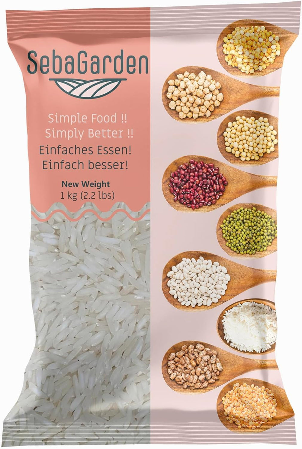 Orez Basmati – Orez Premium cu bob lung, pachet de 1 kg | Natural aromat și pufos | Ideal pentru biryani, pilaf și alte preparate | Non-OMG, vegan | Ambalaj nereînchis