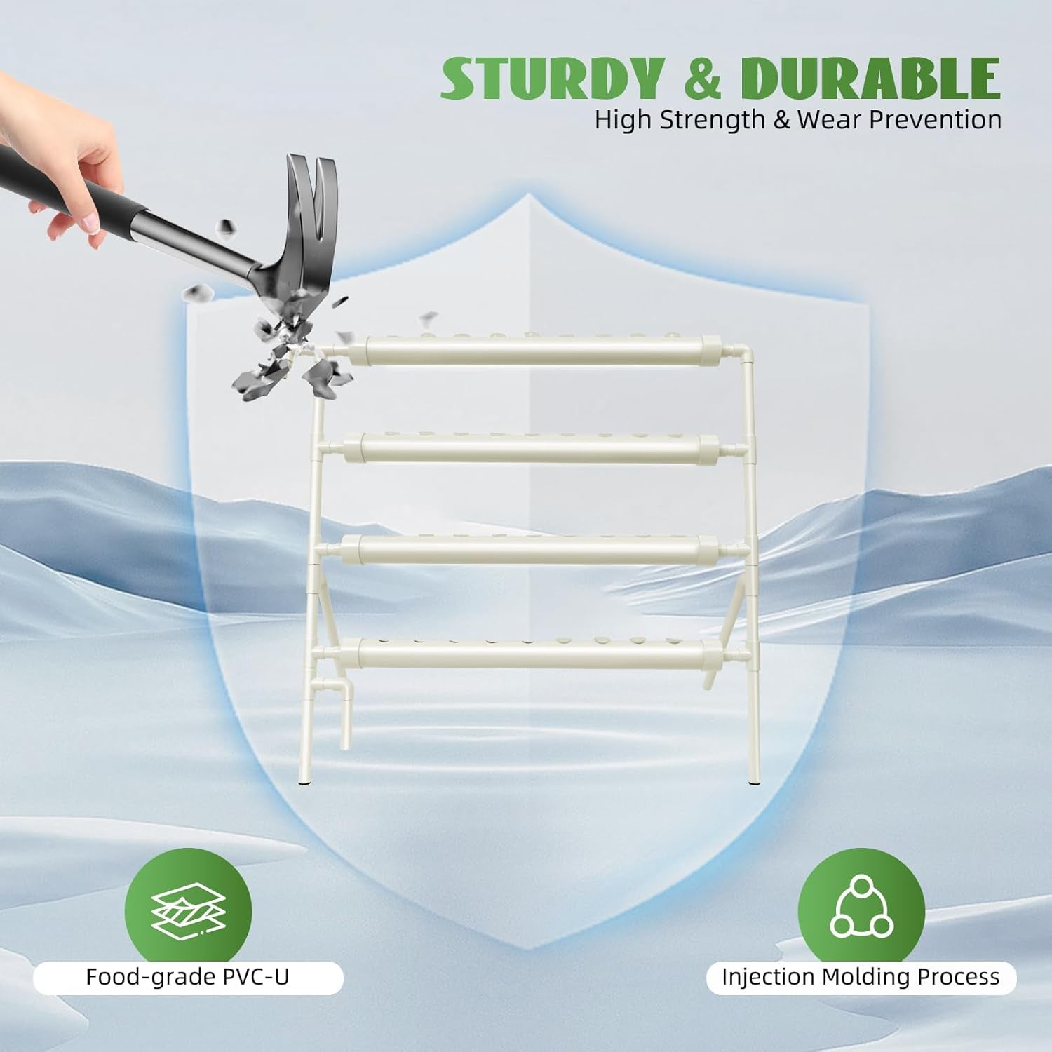 Kit de creștere hidroponică, sistem de irigare a plantelor hidroponice cu 36 de găuri, set de creștere hidroponică pentru grădină, casă, grădină, birou