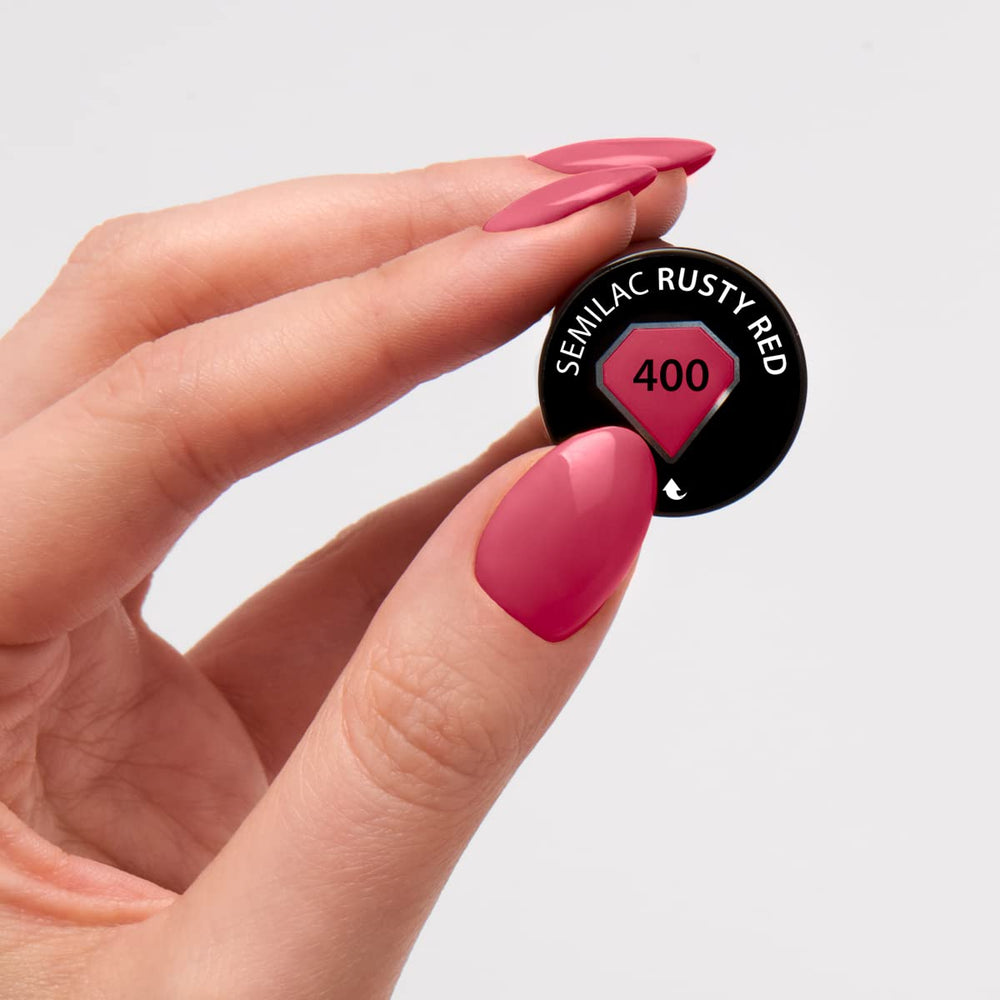 Oja UV Semilac Hybrid 400 Rusty Red 7ml, colecția Tastes of Fall