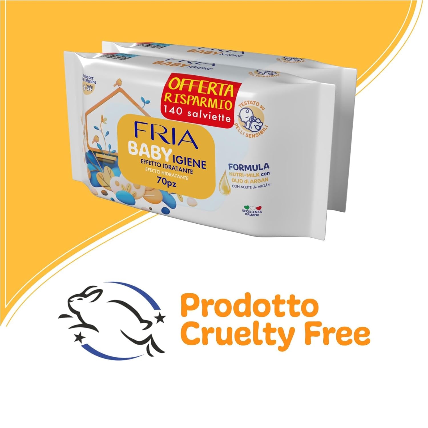 Șervețele umede, pachet de 2 (144 de șervețele)