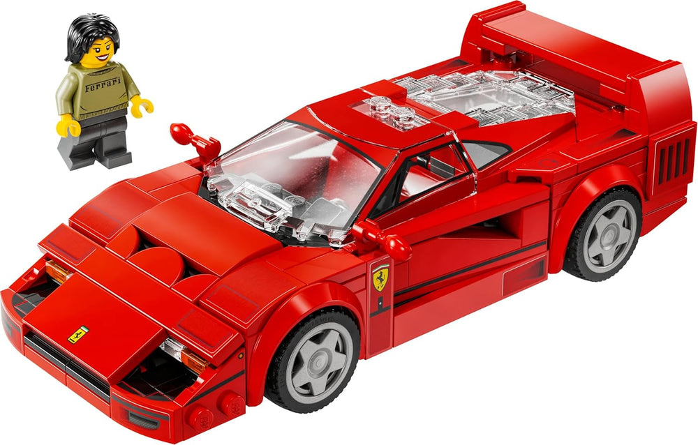 LEGO Speed Champions Ferrari F40 Super Sports Car, Playset cu mașină de jucărie construibilă și șofer minifigurină, set de construcție de colecție pentru copii, cadou pentru băieți și fete 76934 Seturi de constructie Besuche den LEGO-Store
