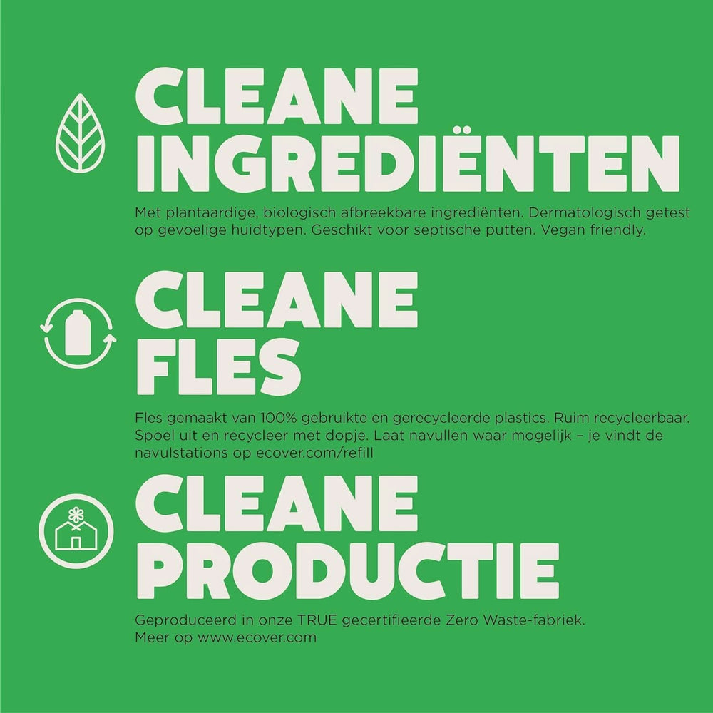 Detergent de rufe Ecover Color Apple Blossom & Freesia, Detergent lichid cu ingrediente pe bază de plante pentru păstrarea și protejarea hainelor Naty Shop