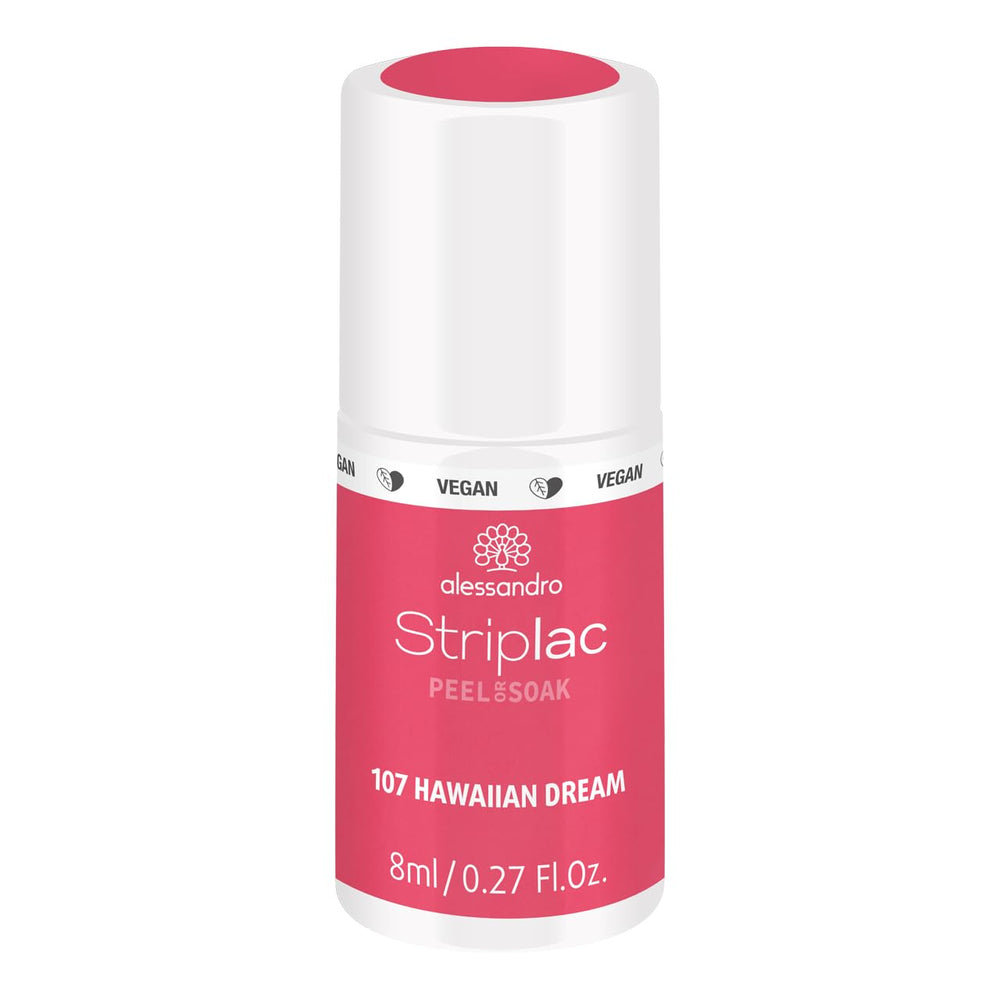 Oja UV alessandro Striplac Hawaiian Dream – Delicată și de lungă durată – Îndepărtare ușoară datorită tehnologiei de îndepărtare peel-off – Vegană și cruelty-free – 8 ml