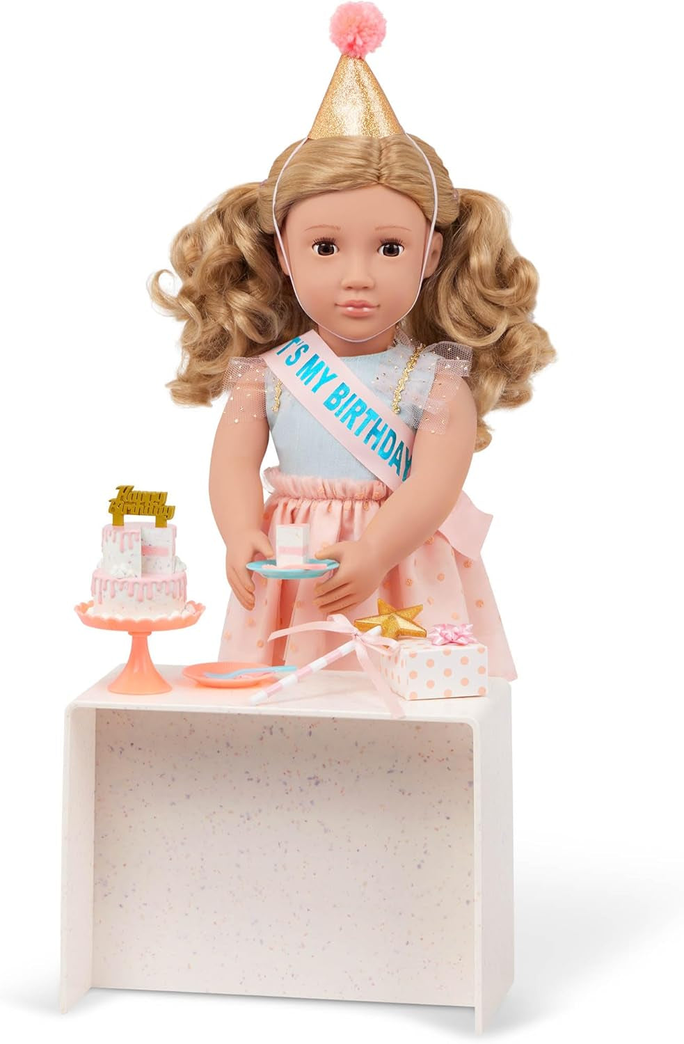 Our Generation - Mateo - Bewegliche 46 cm Junge Puppe - Lebensechte braune Augen & Zickzack-Haarschnitt-Liniendesign - Fußballtrikots & Zubehör - Spielzeug für Kinder ab 3 Jahren