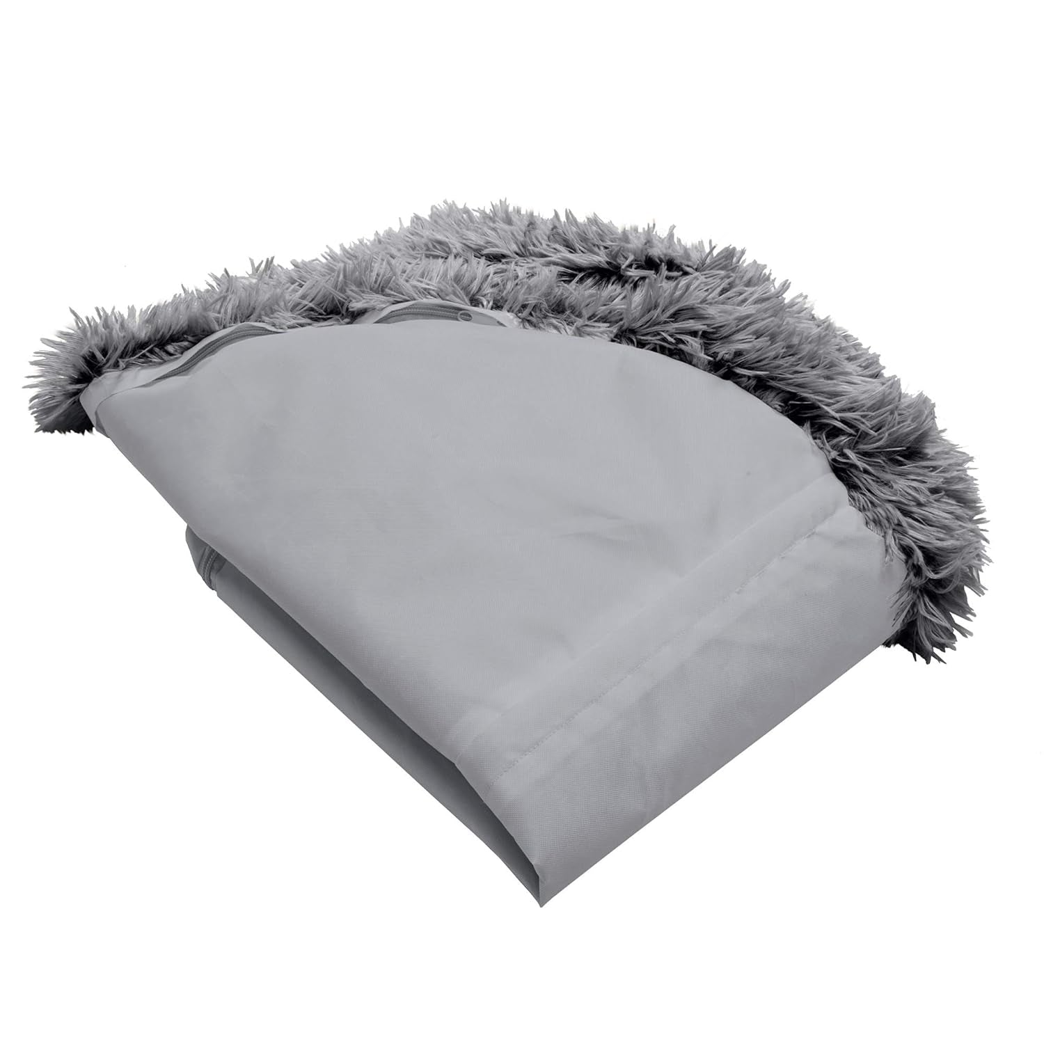 Pat pentru pisici de interior, lavabil, cu role de gât detașabile, pentru animale de companie de până la 4,1 kg – Covoraș de pluș cu imprimeu de diamant – Gri, mărimea S