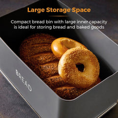 Tower T826175GRY Coș pentru pâine Renaissance, capacitate 16 l, capac simplu, gri Cutii depozitare alimente Naty Shop
