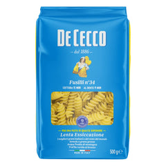 Fusilli 34, Paste di griș di Grano duro, 500 g