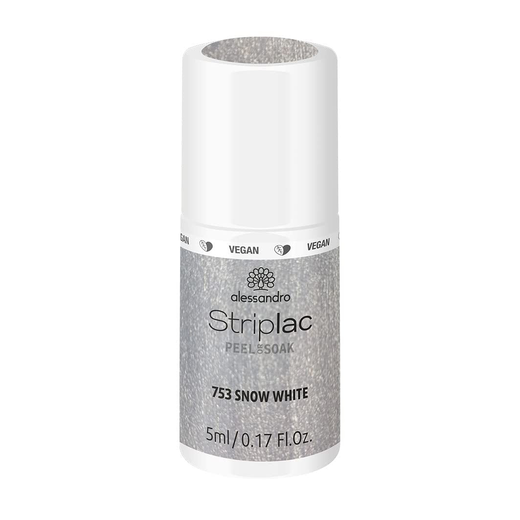 alessandro Striplac UV-Nagellack Flat White – Schonend und langanhaltend – Einfache Entfernung dank Peel-Off-Technologie – Vegan und tierversuchsfrei – 8 ml