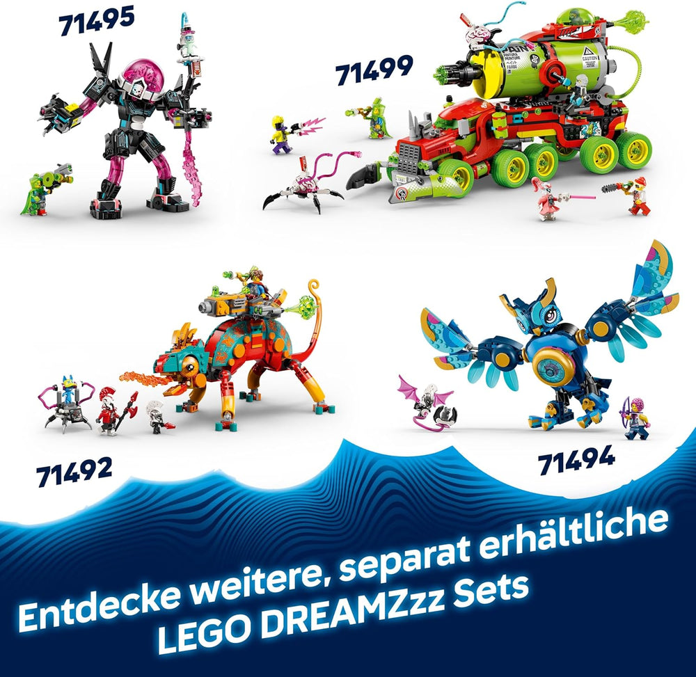 LEGO DREAMZzz Albtraumhai-U-Boot - Modulares Set mit 2 Baumöglichkeiten, 2 abnehmbaren Fluggeräten und 5 Minifiguren, inkl. Mateo und Astrid - Geschenk für Mädchen und Jungen ab 9 Jahren - 71500