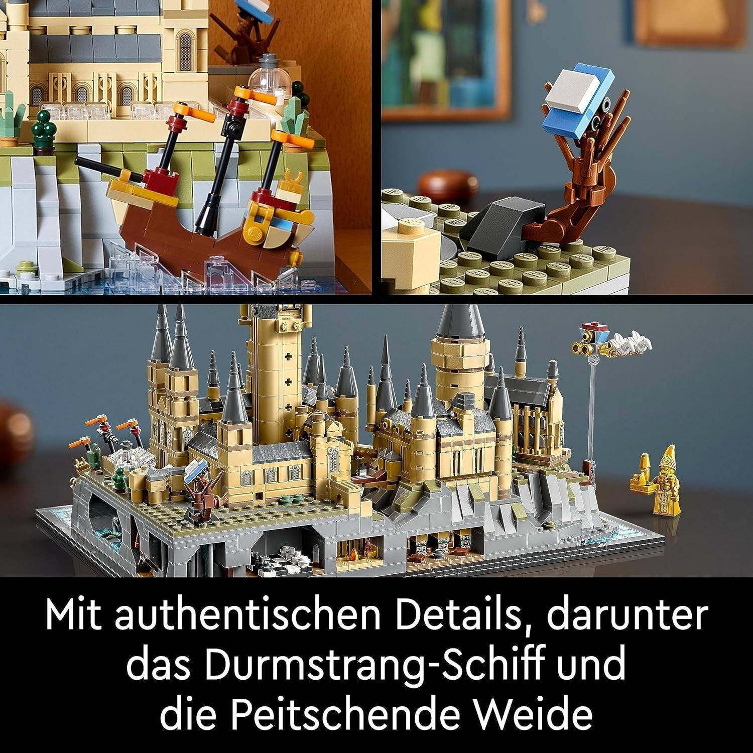 Castelul Hogwarts LEGO Harry Potter cu aripi de castel - set de colecție pentru adulți, inclusiv turnul principal și turnul astronomic, camera secretelor și minifigurina arhitectului - cadou pentru femei - 76419 Seturi de constructie Besuche den LEGO-Store
